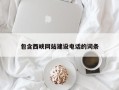 凉山包含西峡网站建设电话的词条